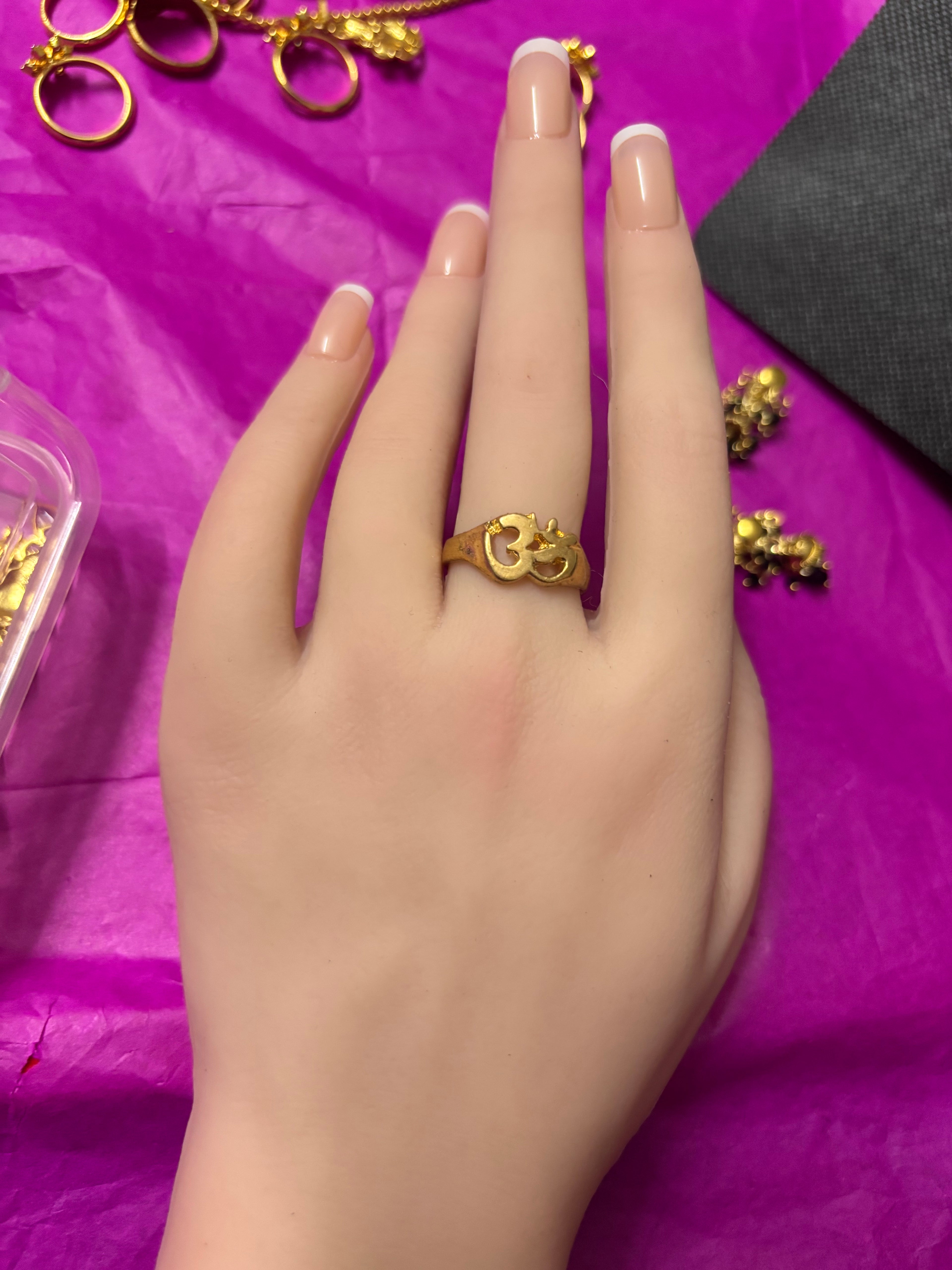 Pure pancha loha om home Rings