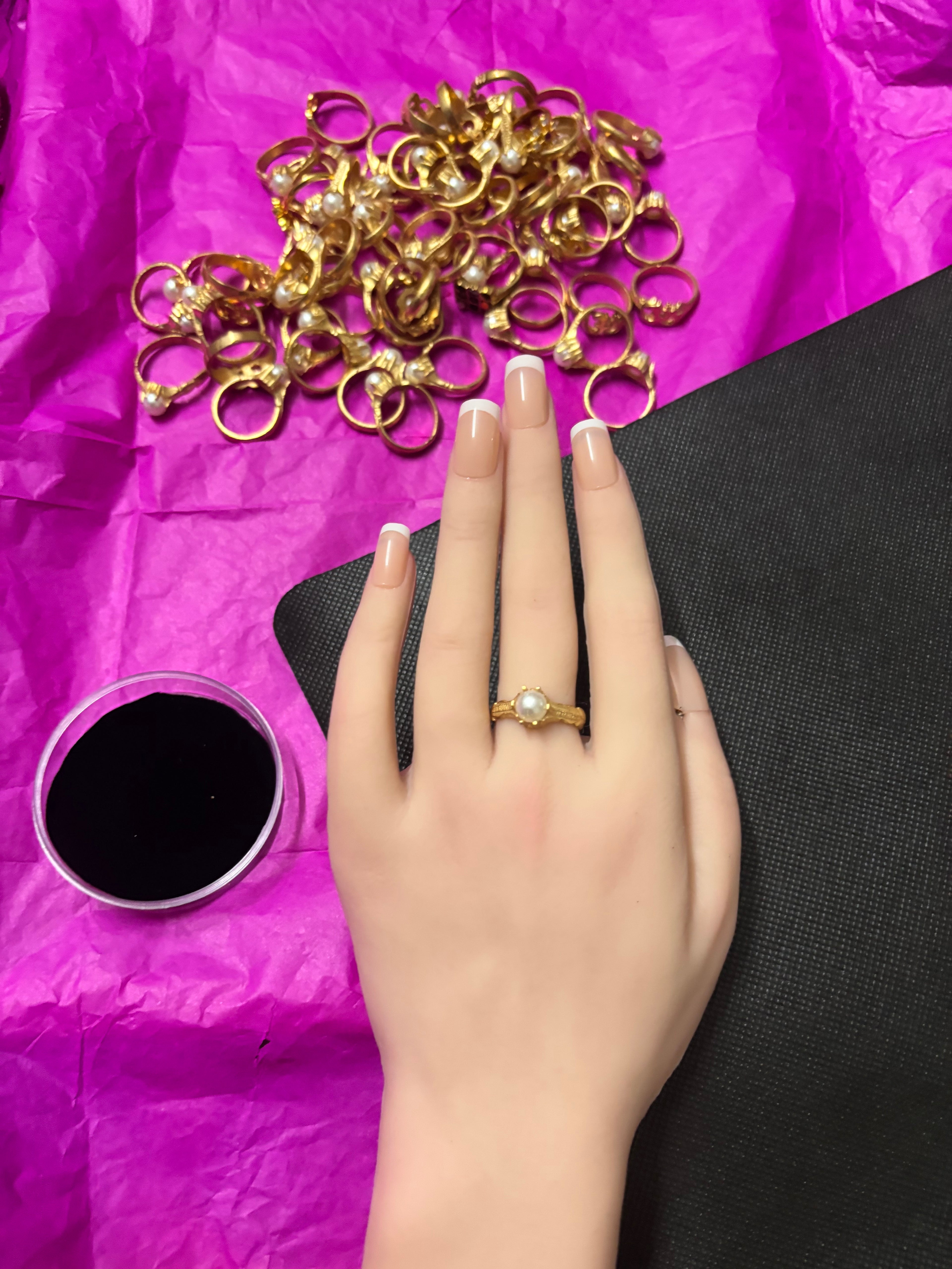 Pure pancha Loha pearl Rings