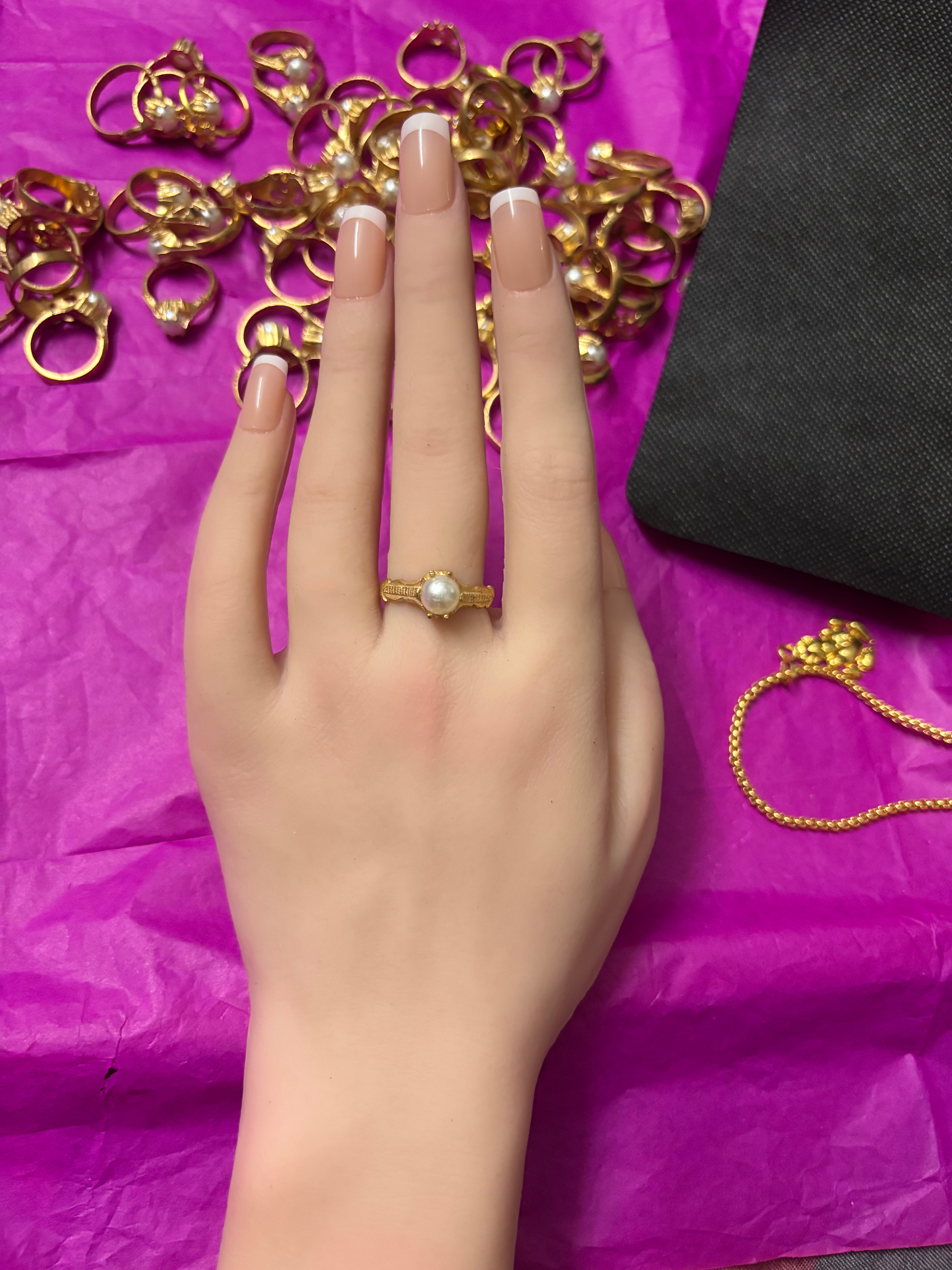 Pure pancha Loha pearl Rings