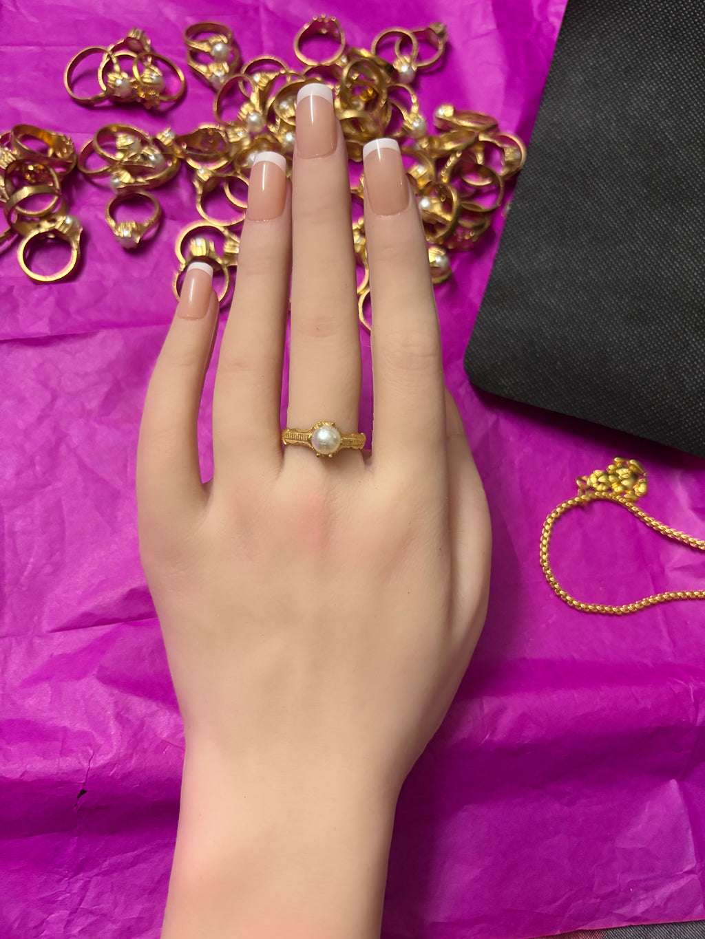 Pure pancha Loha pearl Rings