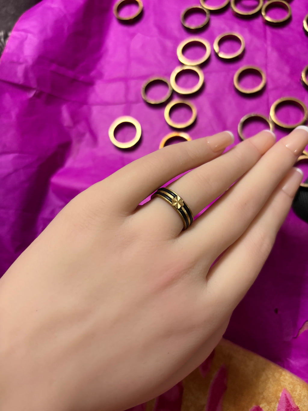 Pure PanchaLoha Elephant Hair Rings