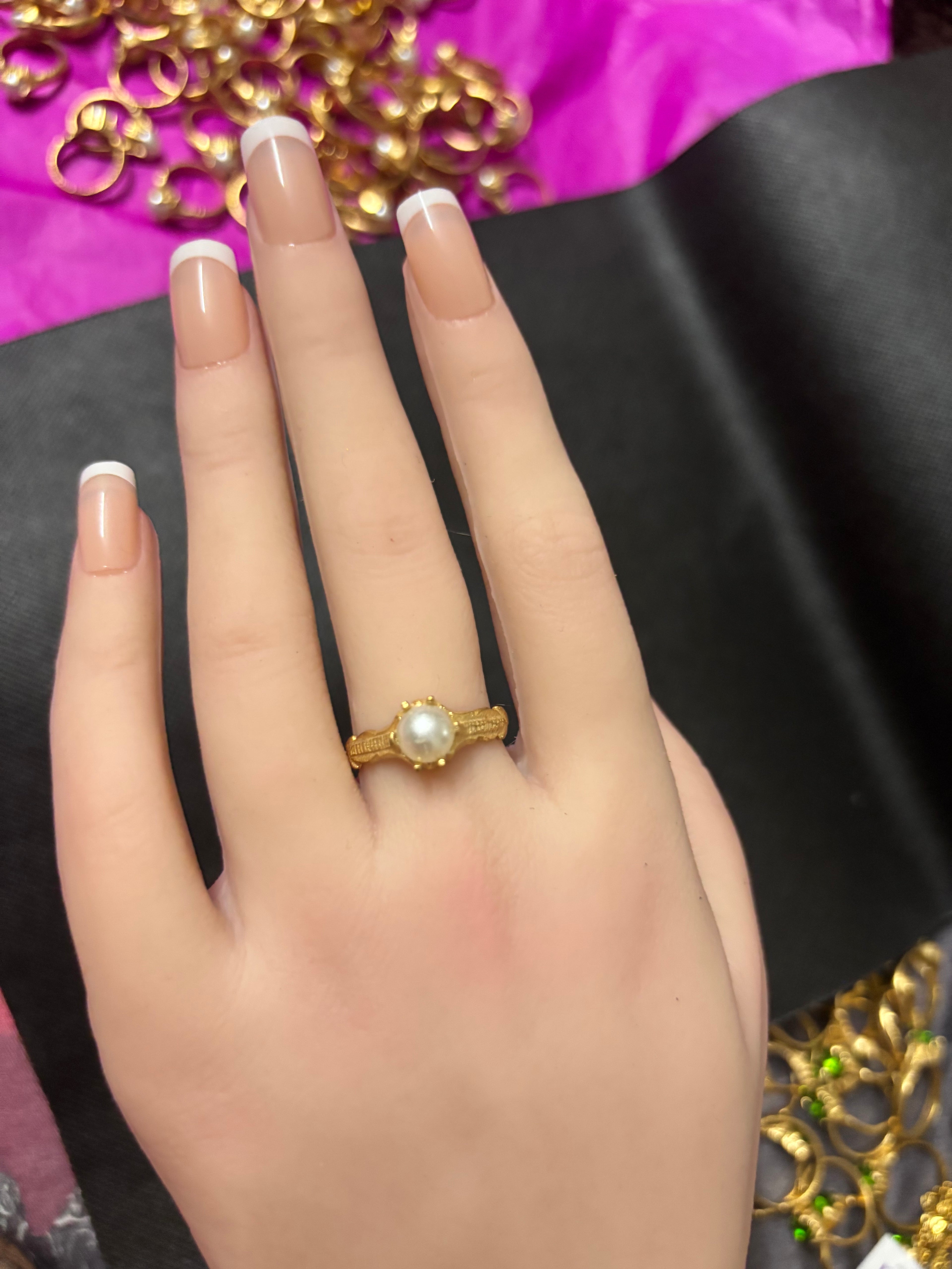 Pure pancha Loha pearl Rings