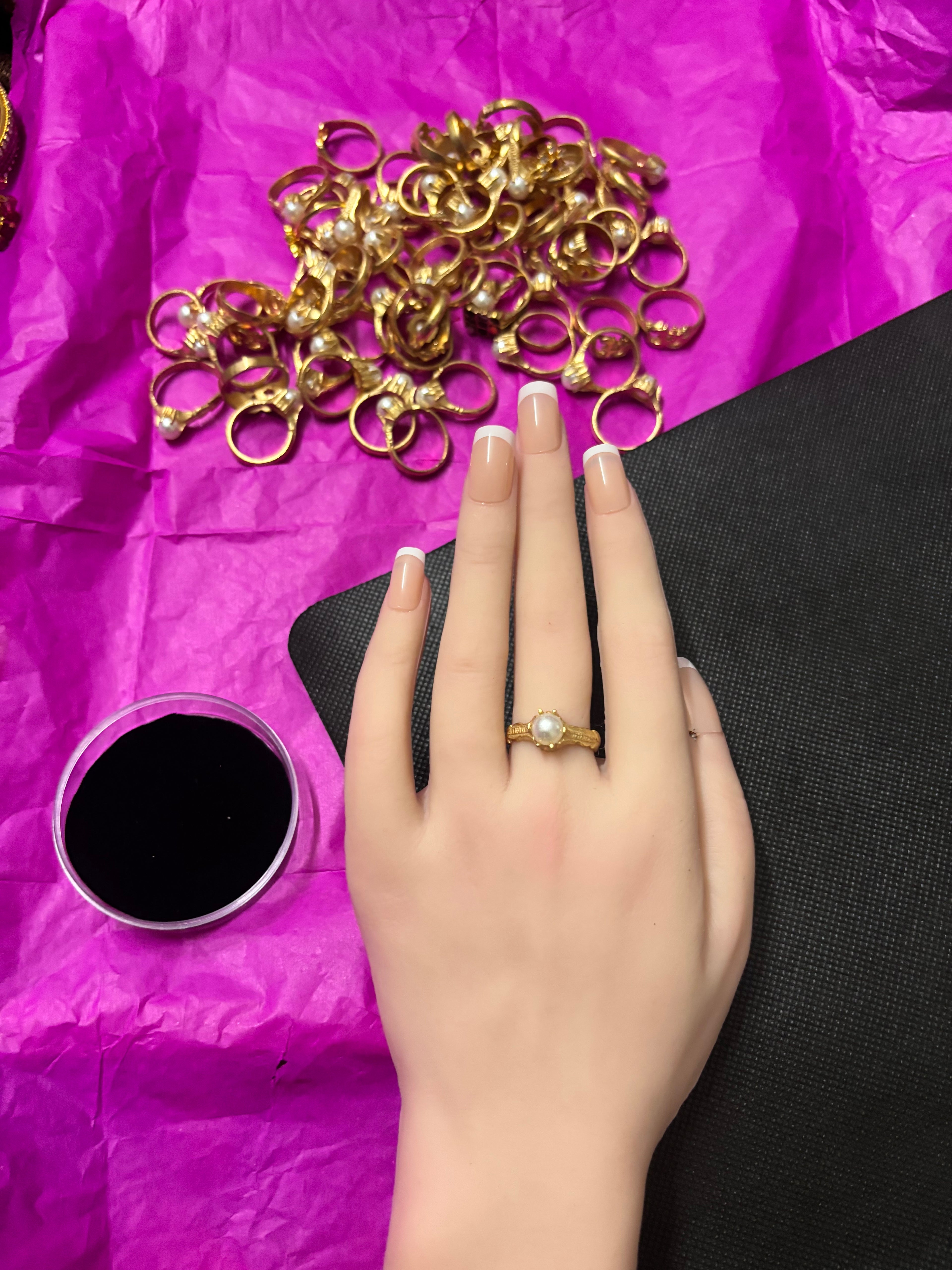 Pure pancha Loha pearl Rings