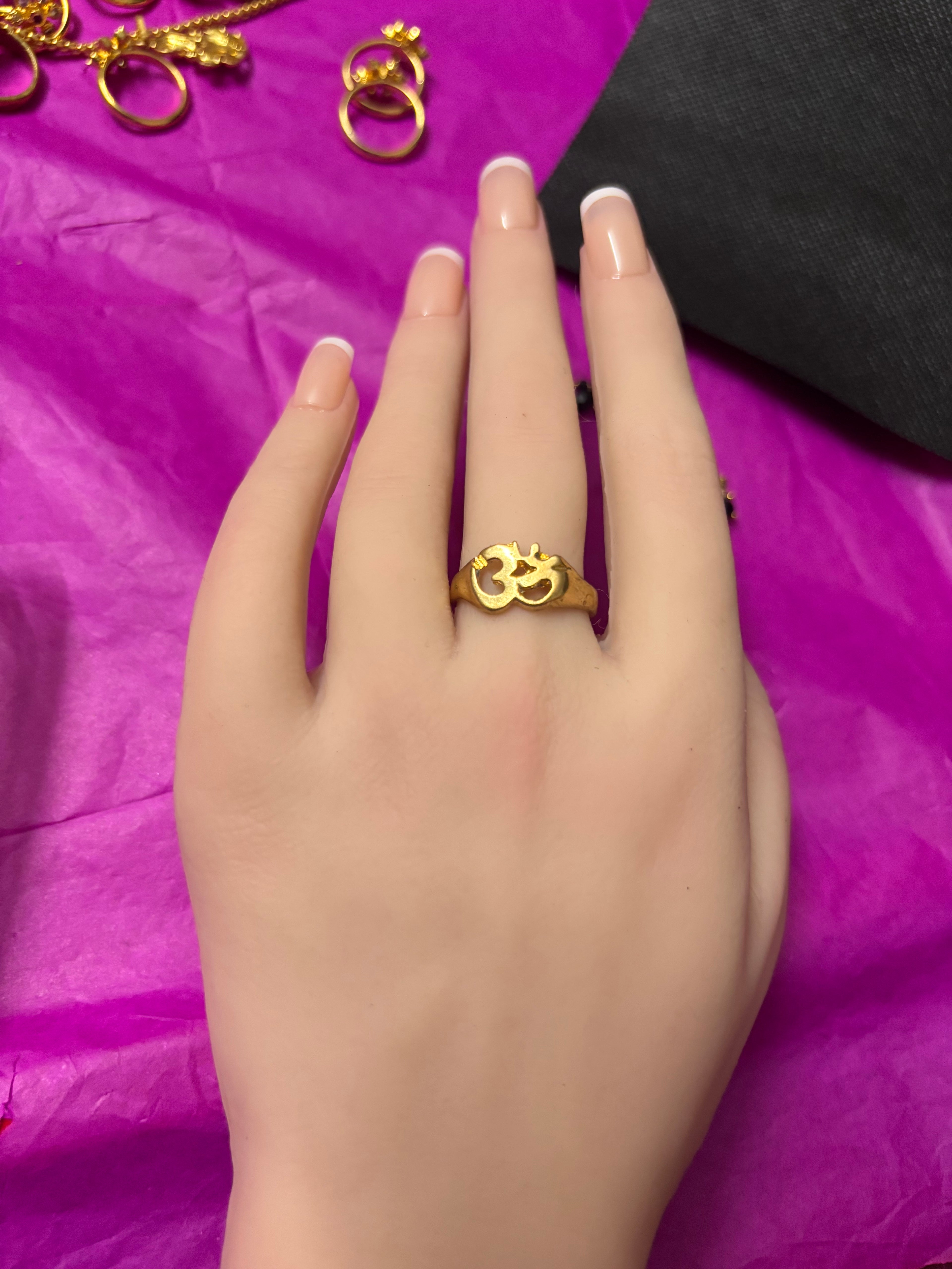 Pure pancha loha om home Rings