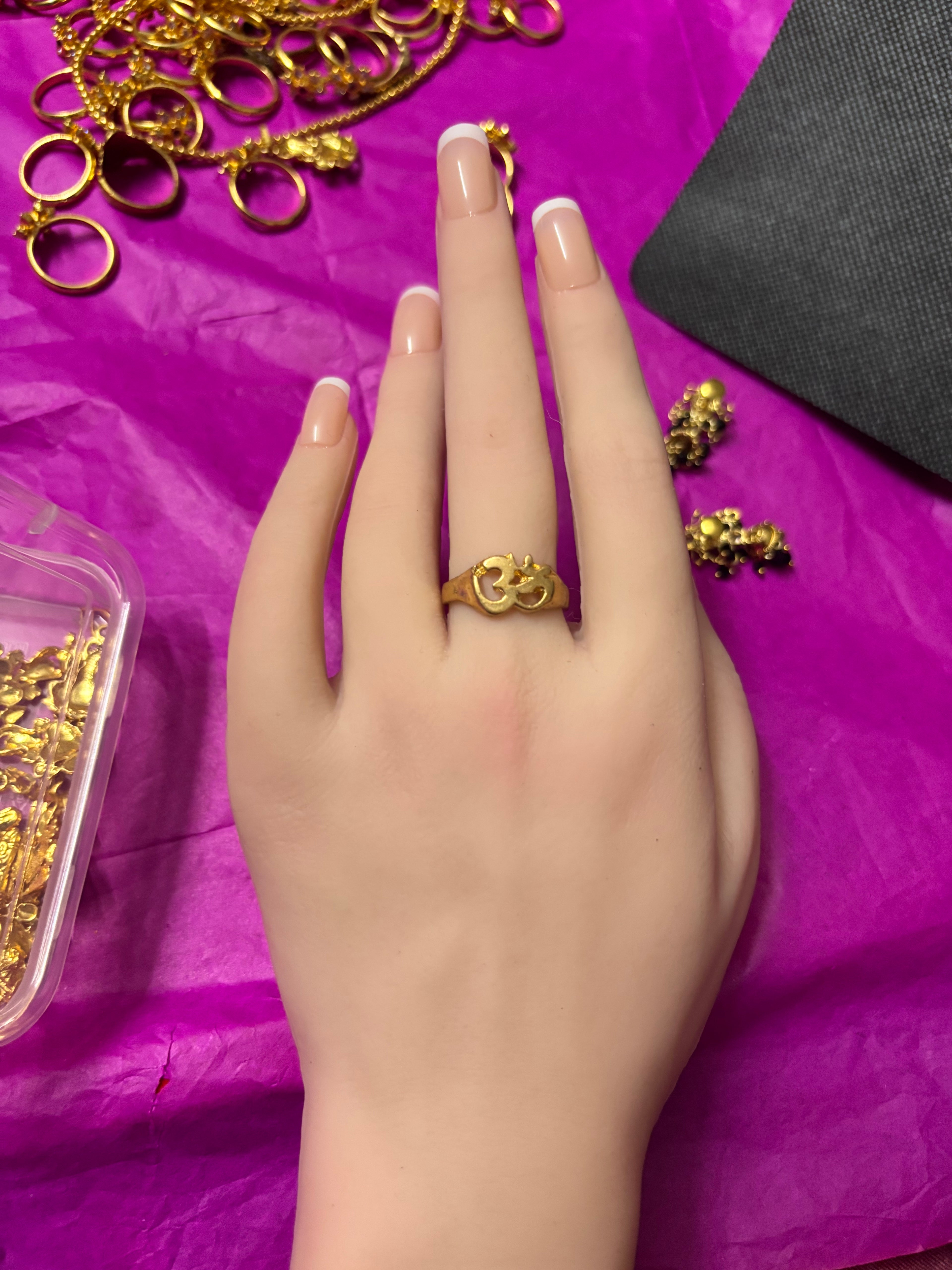 Pure pancha loha om home Rings