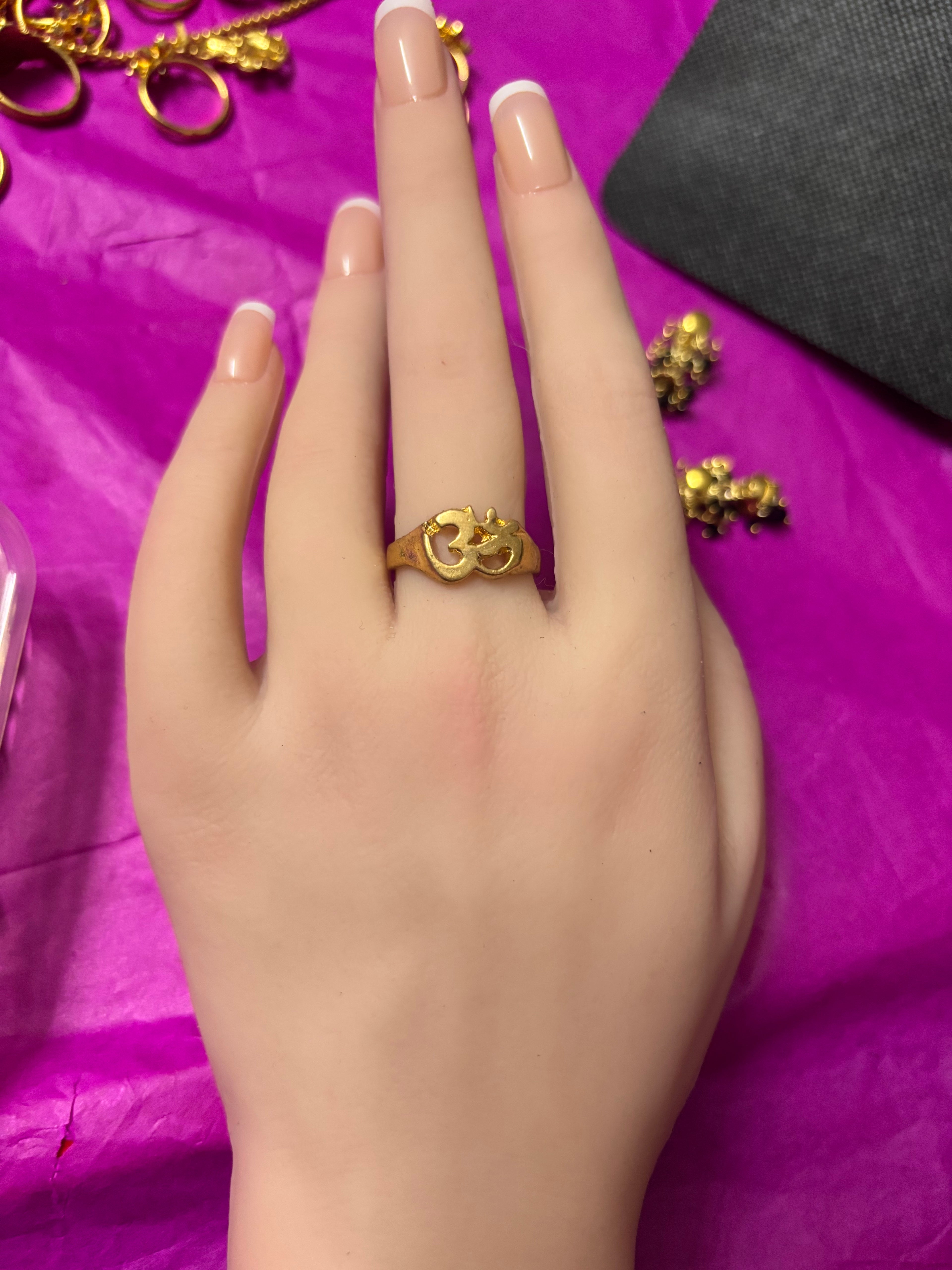 Pure pancha loha om home Rings