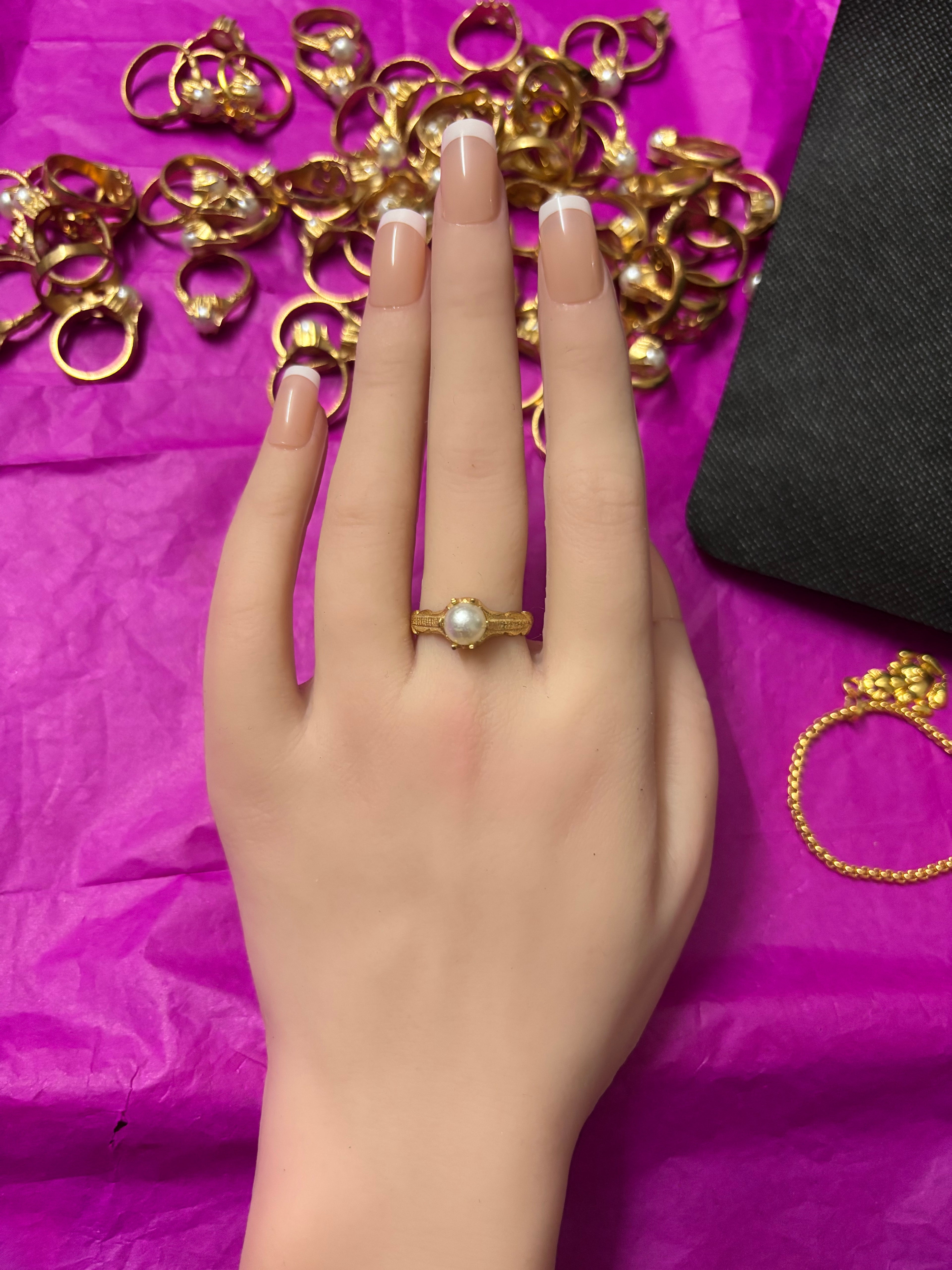 Pure pancha Loha pearl Rings