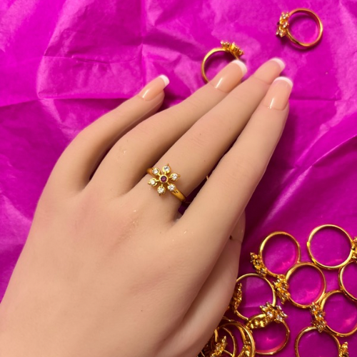 Pure Pancha Loha Flower Rings